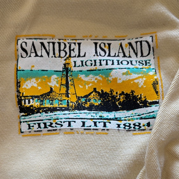 Sanibel Island Long Sleeve Tee - Cream - Picture 2 of 4